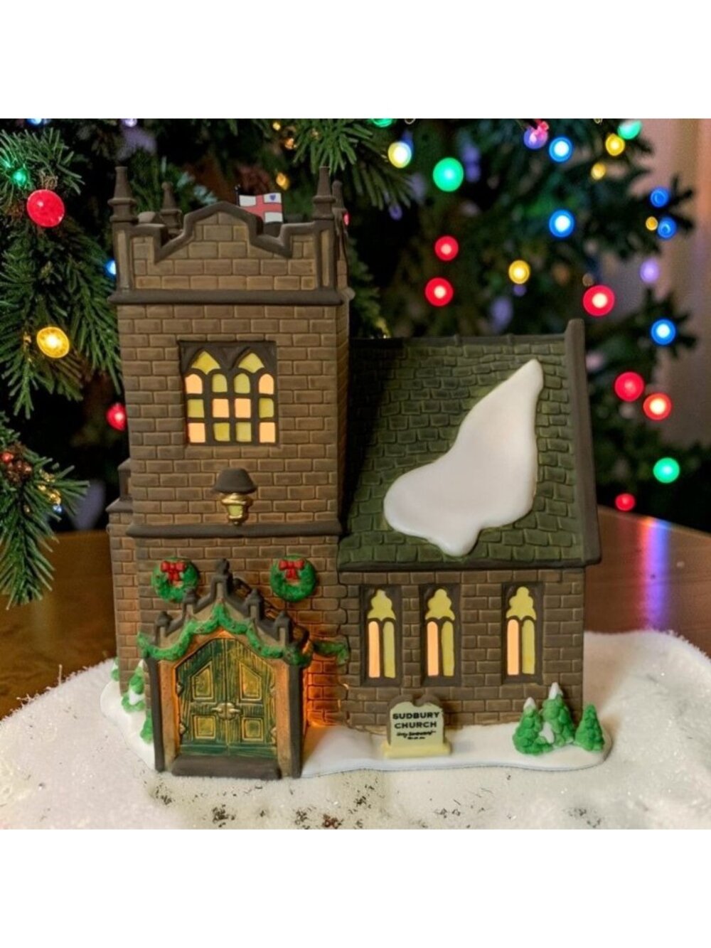 Dept 56 Sudbury Church Dickens Village Lighted Christmas Decoration from 1997